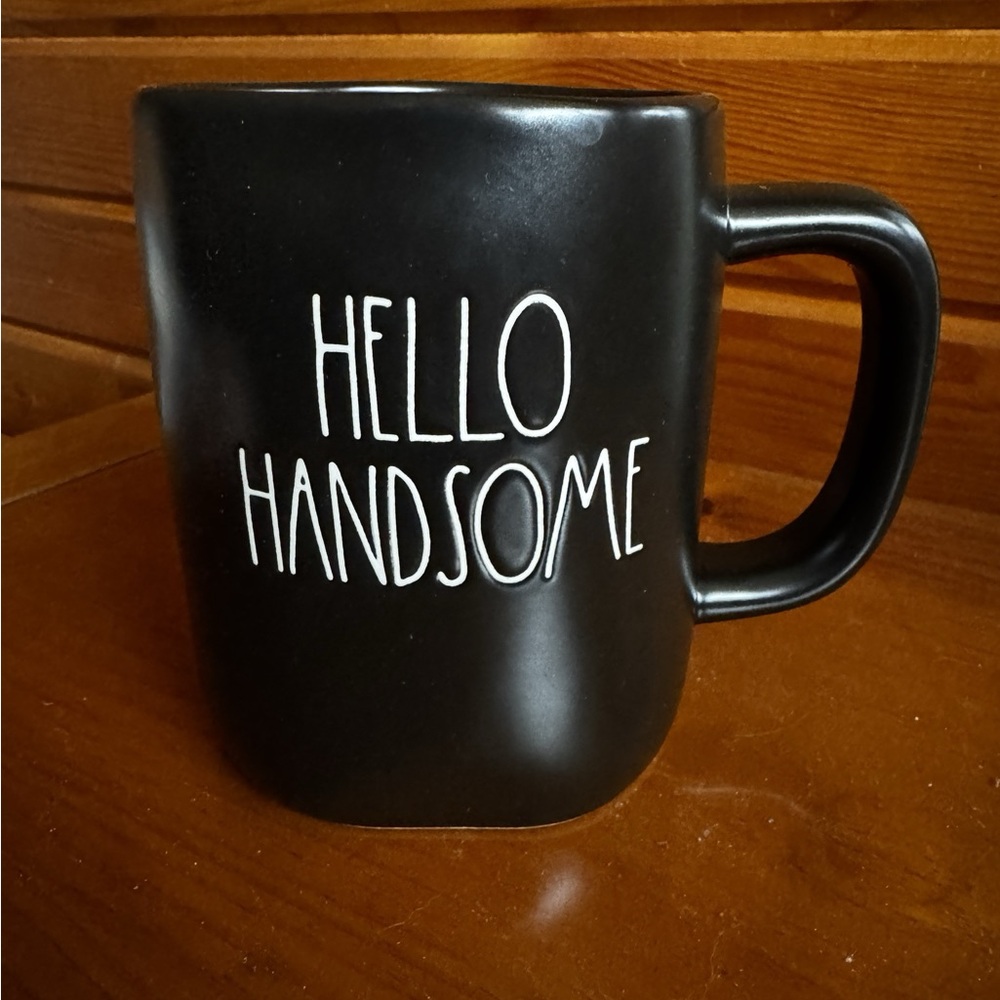 Rae Dunn Black Mug - Hello Handsome
